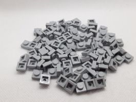 Lego 100 Stk. Plate 1x1 hellgrau (neu)