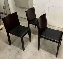 6 original Dietiker Orland 1301 Stühle, Lederpolster