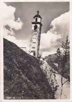 Alte Ansichtskarte: Schiefer Turm von St. Moritz