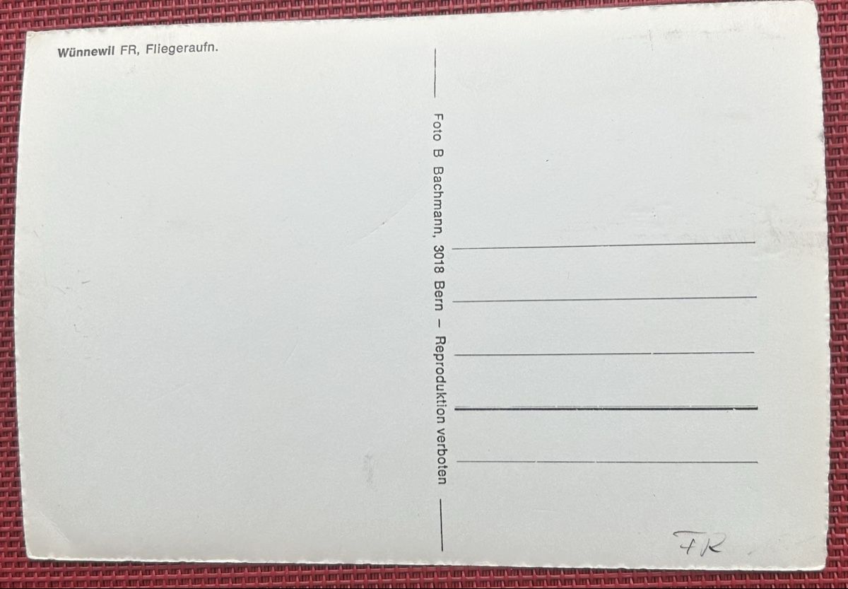 Cartoline postali: Flugaufnahme Wünnewil FR – Usato da Horw venduto da Tellbub 1