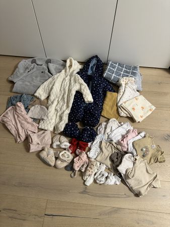 Baby Kleider Klamotten Strampler Schneeanzug Hosen 74 80 Grö