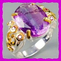 ♛ Amethyst 925 Silber Ring