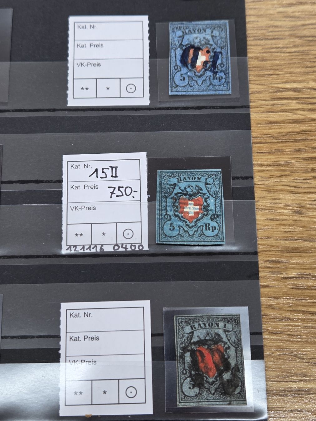 Alle Briefmarken: 9 mal 15II Rayon – Gebraucht aus Buttikon SZ von Mstrubeli 2