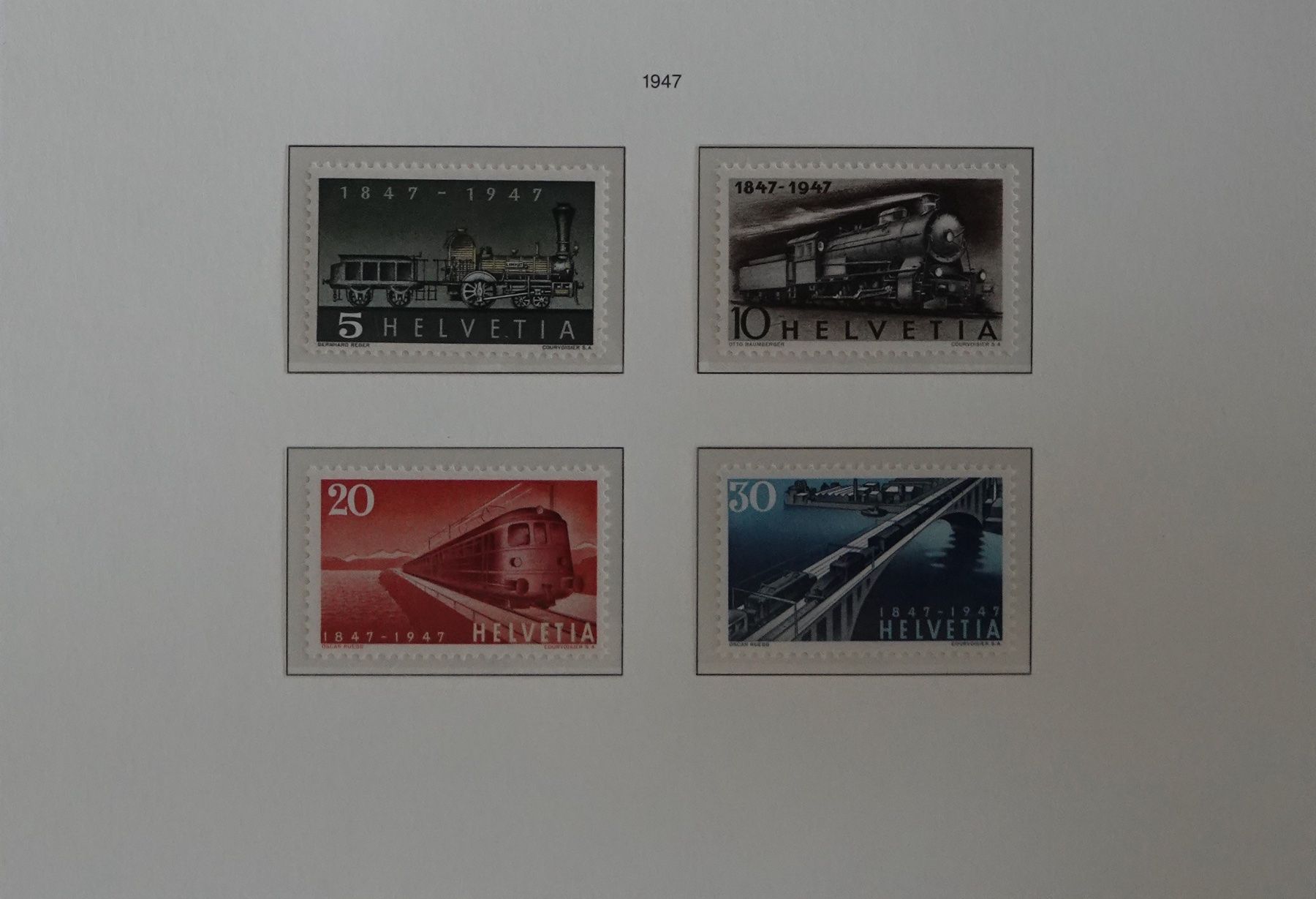 Tutti i francobolli: 100J. Schweizer Eisenbahnen 1947 ungestempelt – Nuovo (secondo la descrizione) da Goldau venduto da Bofi0