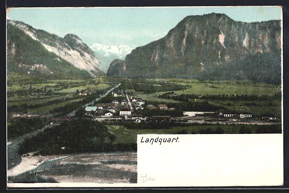 Cartes postales: Landquart, Blick auf den Ort und ins Tal – D'occasion à Berlin par bartko-reher