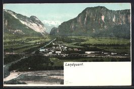 Landquart, Blick auf den Ort und ins Tal