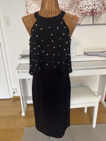 Elegantes Kleid mit Perlen, comma, 34/36