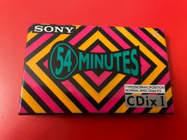 SONY CDixI 54 Minuten rare Sammler Kassette Originalzustand!
