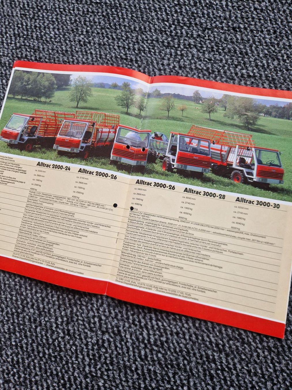 Rapid Trattori: Original Prospekt Rapid Alltrac 2000 / 3000 Transporter – Usato da Dürnten venduto da Bachtel84 2
