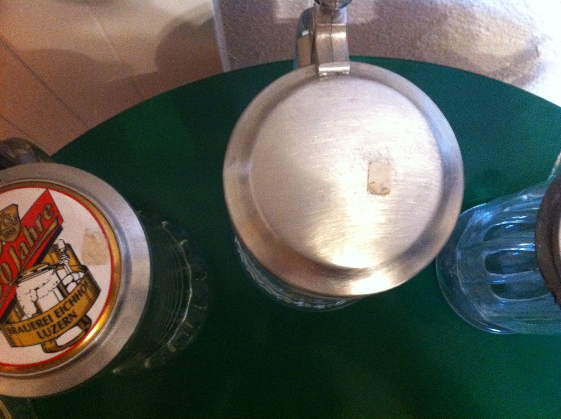 Bicchieri: 5 Bierhumpen Glas mit Deckel – Usato da Brunnen venduto da Artemis53 5