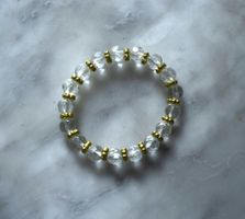 ***TOP*** Armperlenkette Weiss-Gold ***TOP***