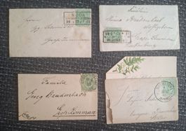 4x Kaiserreich Damenbriefe 1885-1893 mit orig. mit Inhalt