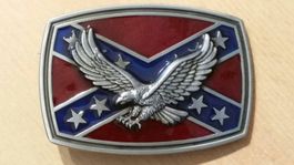 Metall Gürtelschnalle EAGLE USA (Adler silberfarbig)