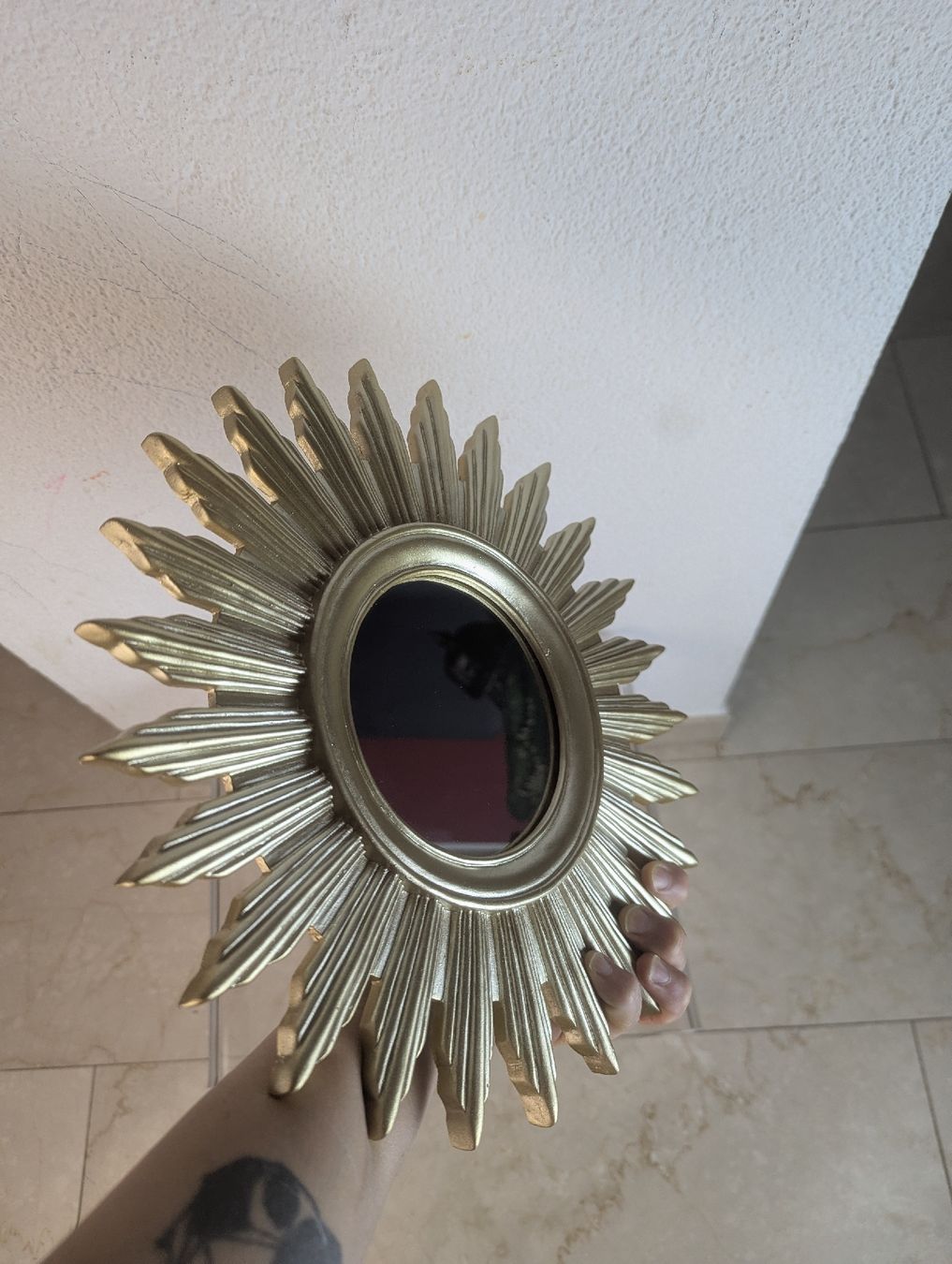 Specchi: Gold colored Sunburst Spiegel Retro – Usato da Erlinsbach SO venduto da Meytalien 4