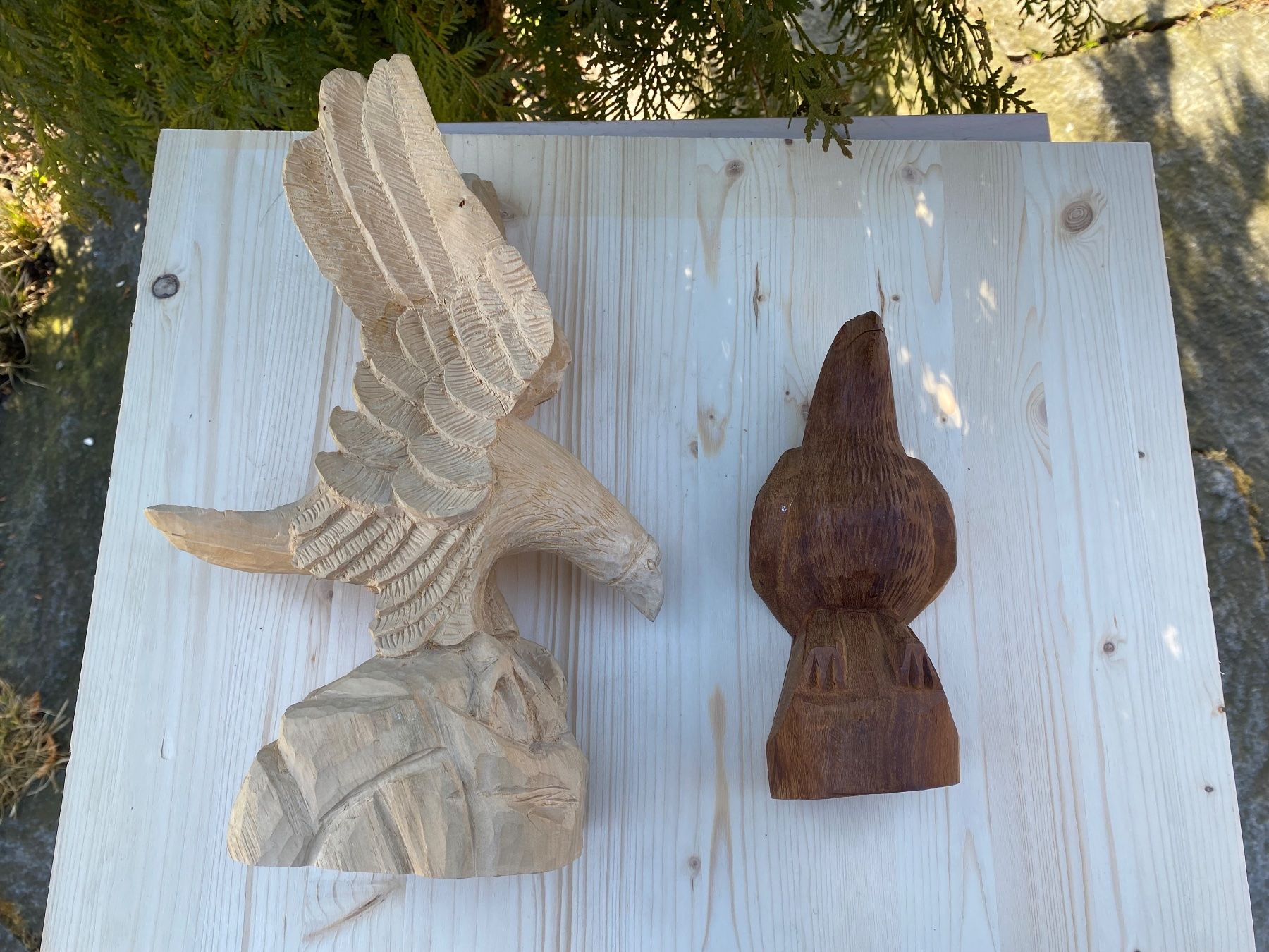 Statuette: 2 schöne geschnitzte Adler aus Holz – Usato da Feldbach venduto da Olive1 8