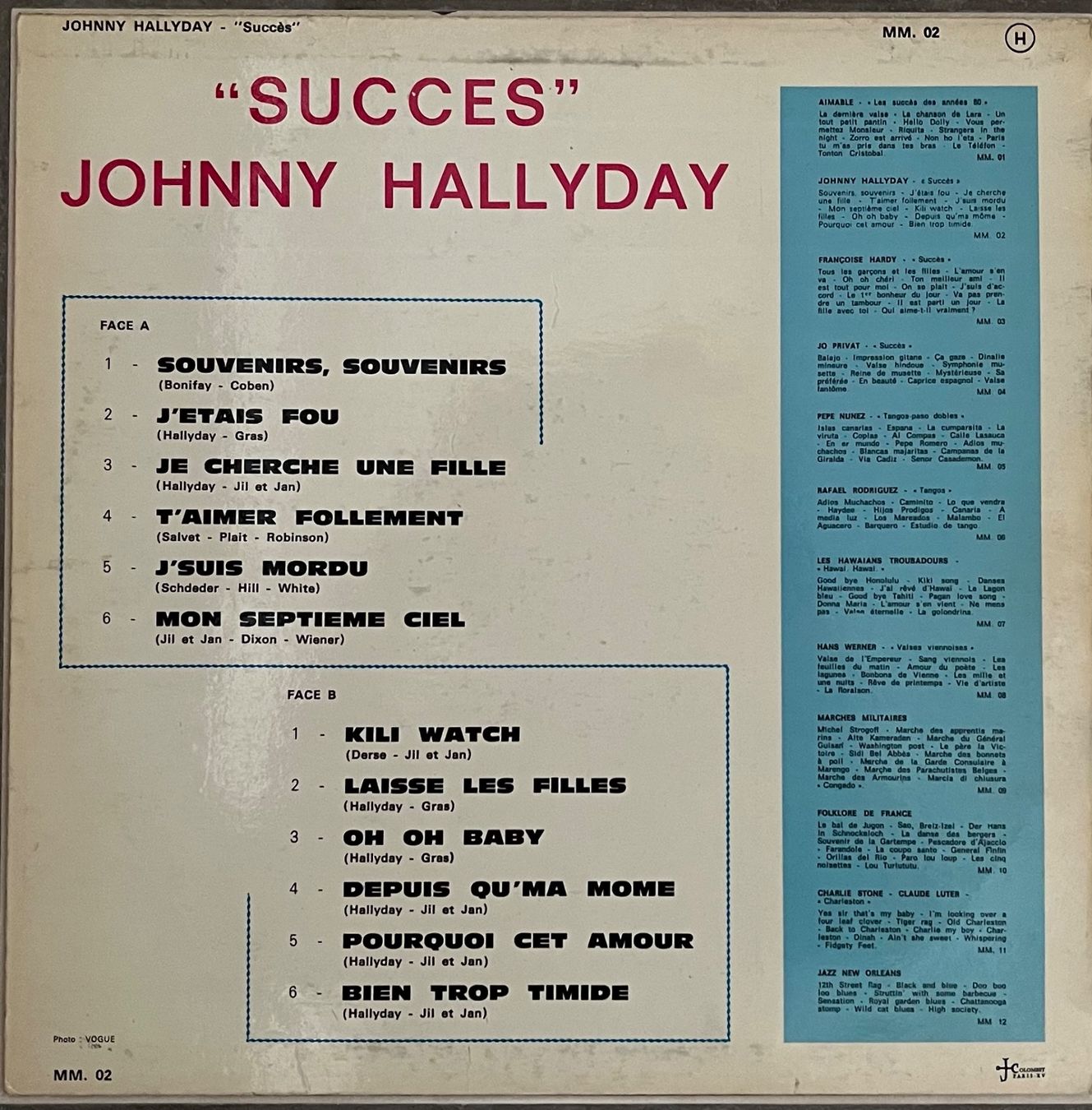 Schallplatten: JOHNNY HALLYDAY - "SUCCÈS" - 33 Tours – Gebraucht aus Bussigny von vinyl-pas-cher 1