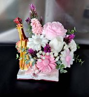 Handgefertigtes Seifenblumen-Arrangement mit Violine 