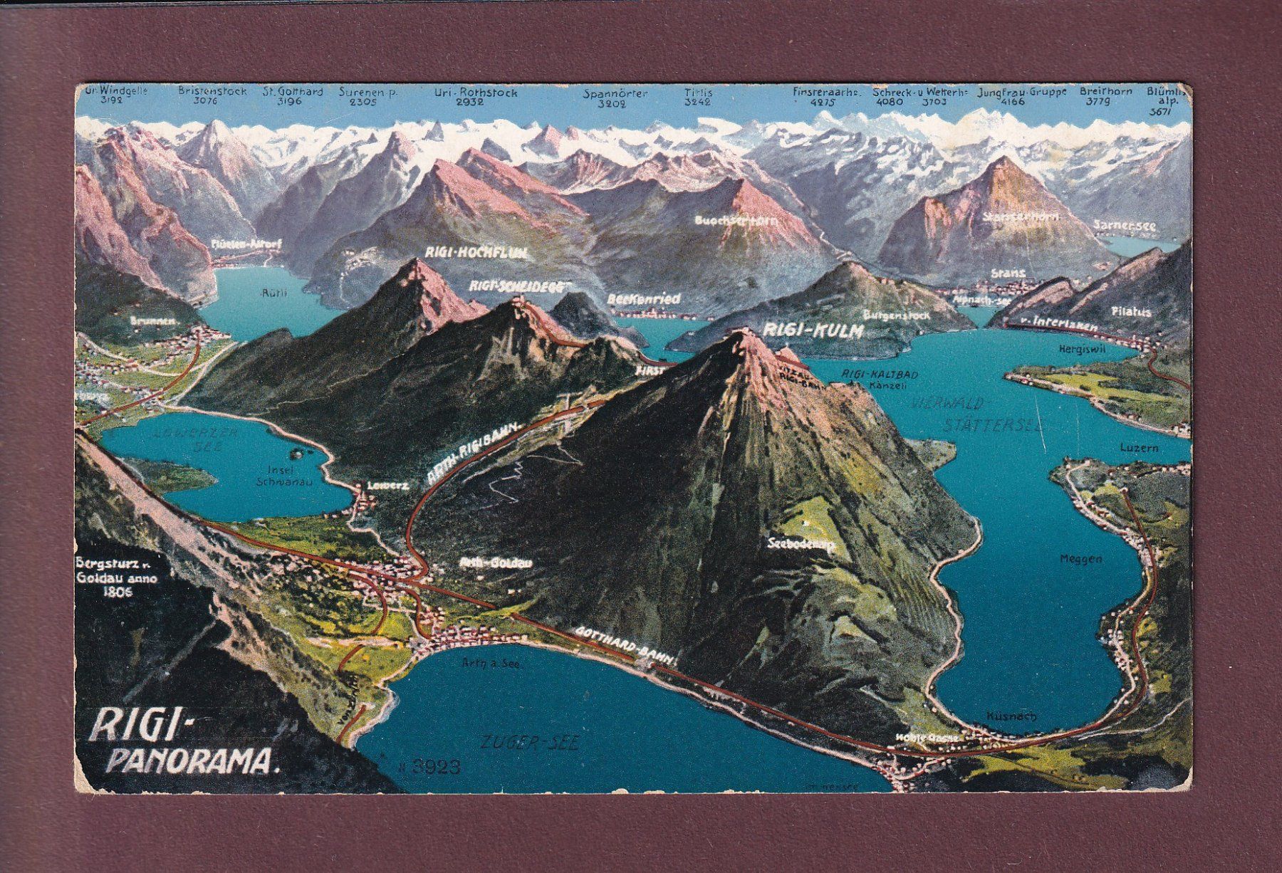 Ansichtskarten: RIGI Panorama - Feldpost – Gebraucht aus Pully von nicecards