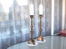 52 cm Kirchen Altar *Kerzenstöcke* im Paar (Pendant) 6205 gr