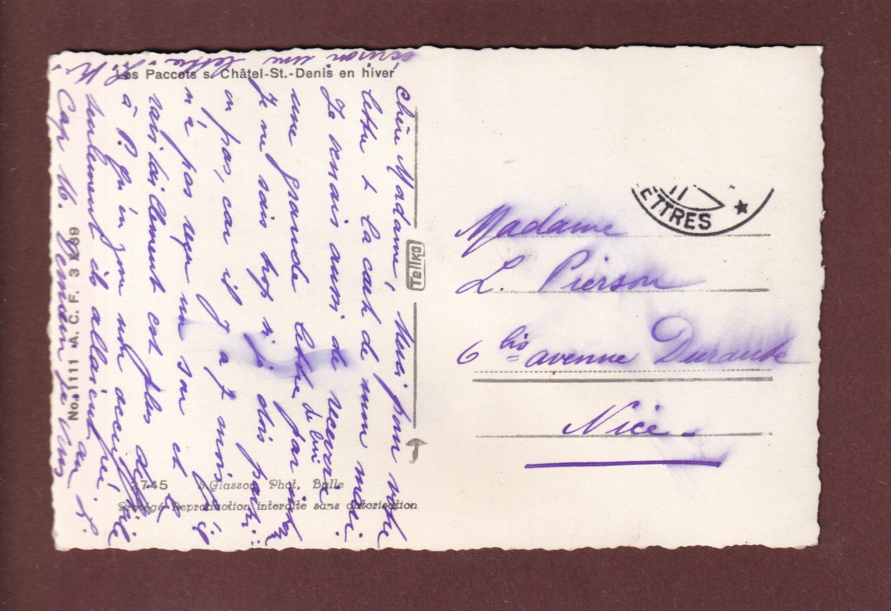 Cartoline postali: LES PACCOTS en hiver – Usato da Pully venduto da nicecards 1
