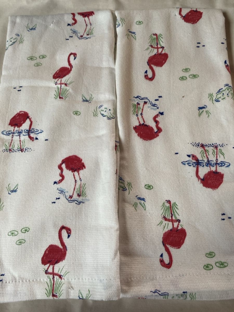 Strofinacci: 2x flamingo crocodile kitchen summer towels – Nuovo e nell'imballaggio originale da Buttikon SZ venduto da Maxwelltime