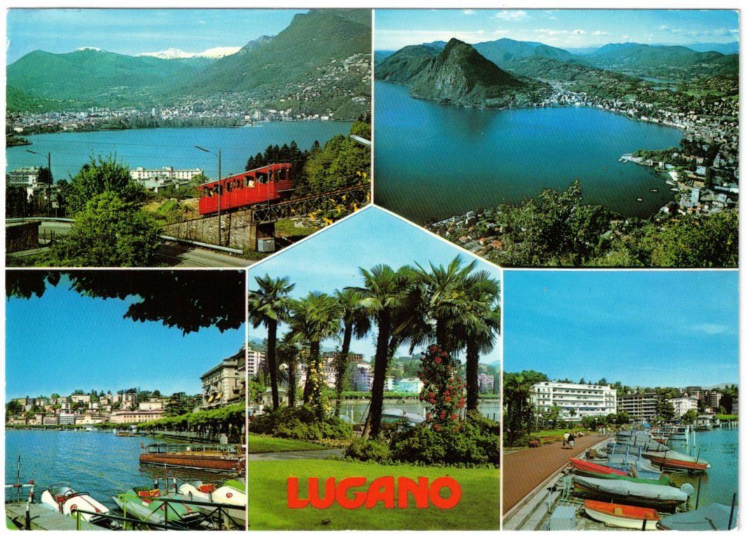 Ansichtskarten: Lugano - 5 Bild AK – Gebraucht aus Binningen von Mountainrider