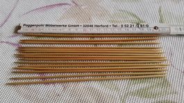 15 Stricknadeln Bambus 3mm 20cm neuwertig