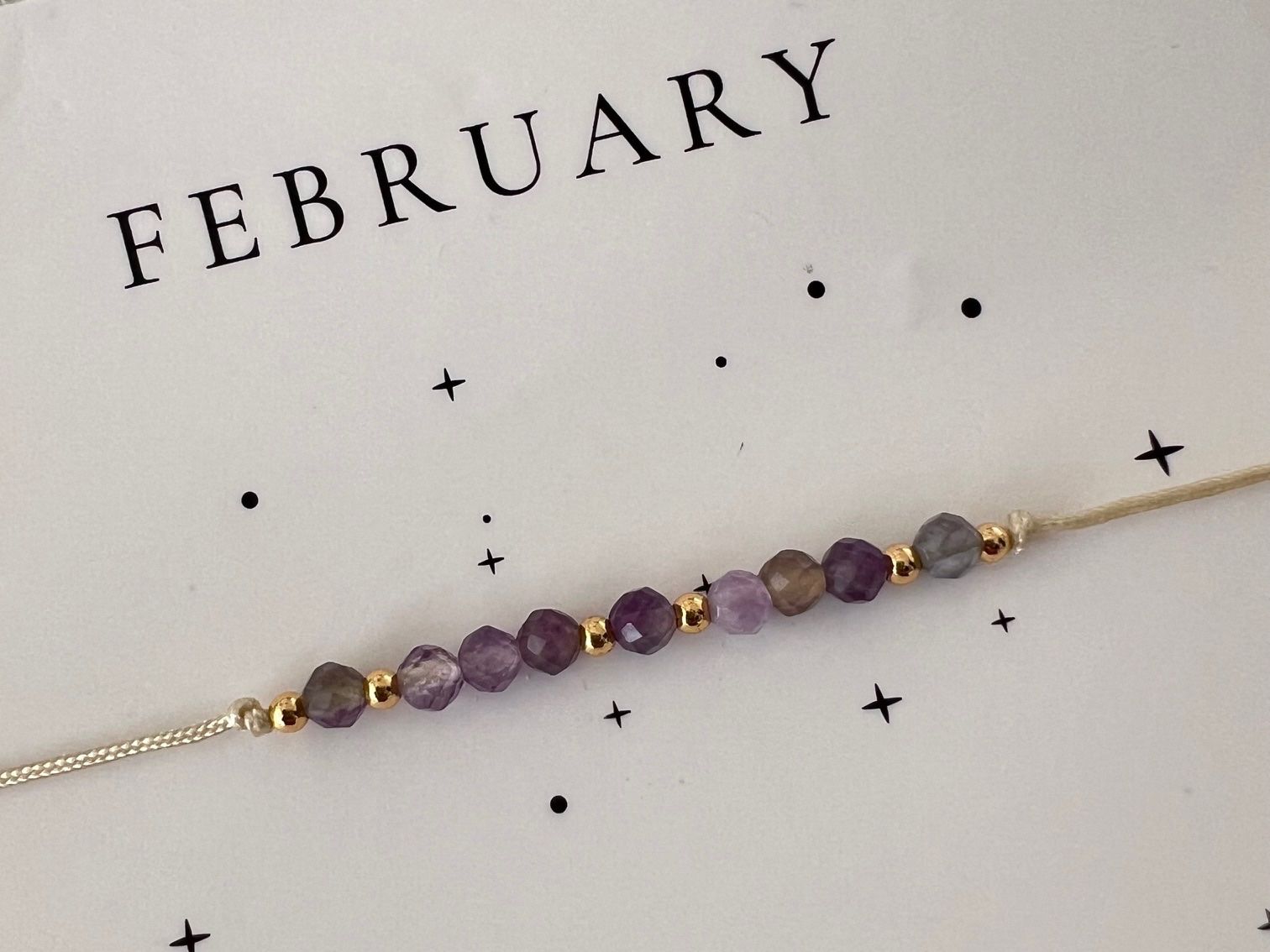 Bracciali & Braccialetti: Bracelet mois de naissance - Améthyste pour février – Nuovo e nell'imballaggio originale da Pully venduto da sunaddict 2