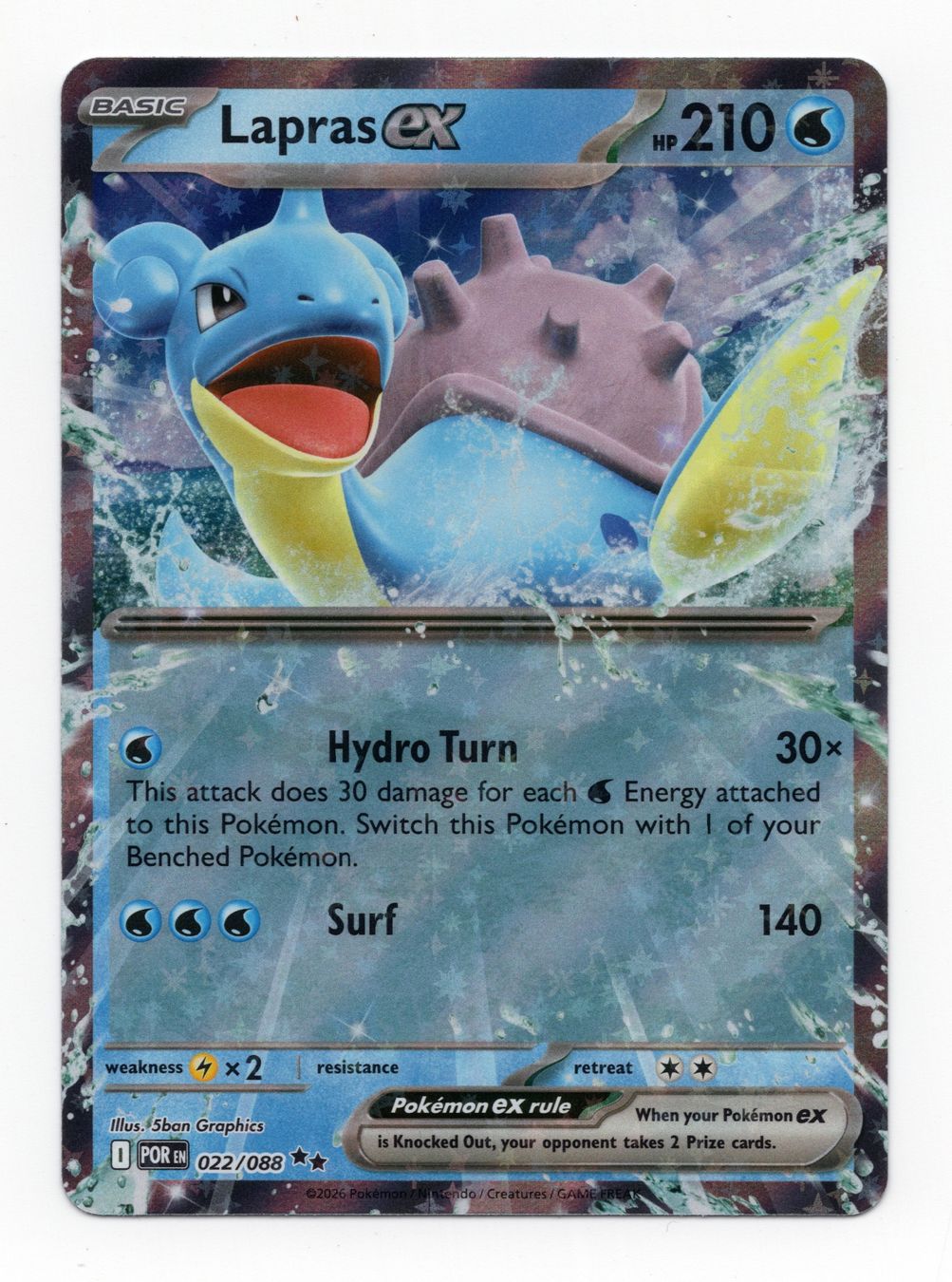 Pokémon Carte collezionabili: Lapras ex 022/088 Mega Evolution Perfect Order Holo Englisch – Nuovo (secondo la descrizione) da Oberglatt ZH venduto da DSGS37