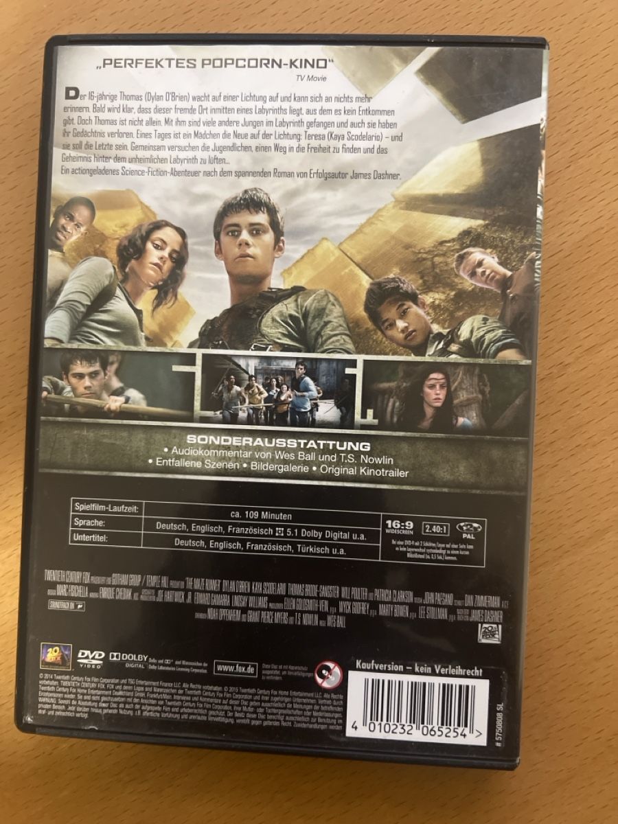 Tutti i DVDs: Maze Runner - Die Auserwählten im Labyrinth DVD – Usato da windisch venduto da meisterkingremo 1