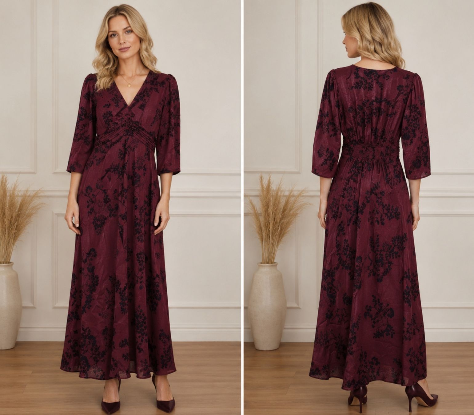 Ba&Sh Vestiti: Robe Ba&sh imprimée bordeaux taille 1( S/M) – Usato da Niedergösgen venduto da Eva2410