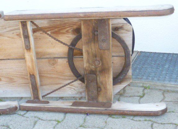 Slitta: Idealer Steinalter Bob - Schlitten mit Lenkrad – Usato da Effretikon venduto da Heimstudio 3