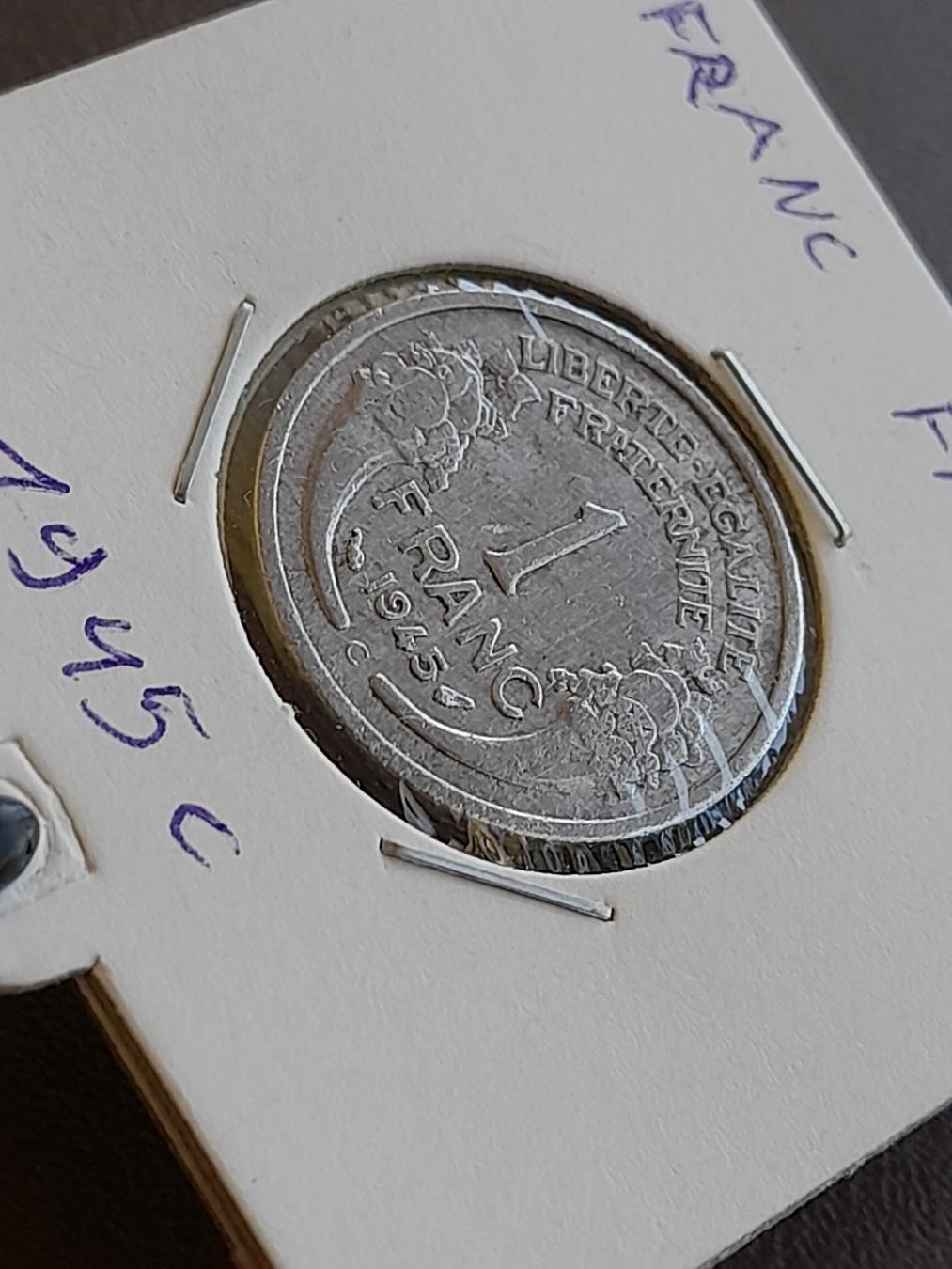Tutti le monete: 1 Francs 1945 c Alu Frankreich  – Usato da Basel venduto da Basel_20 6