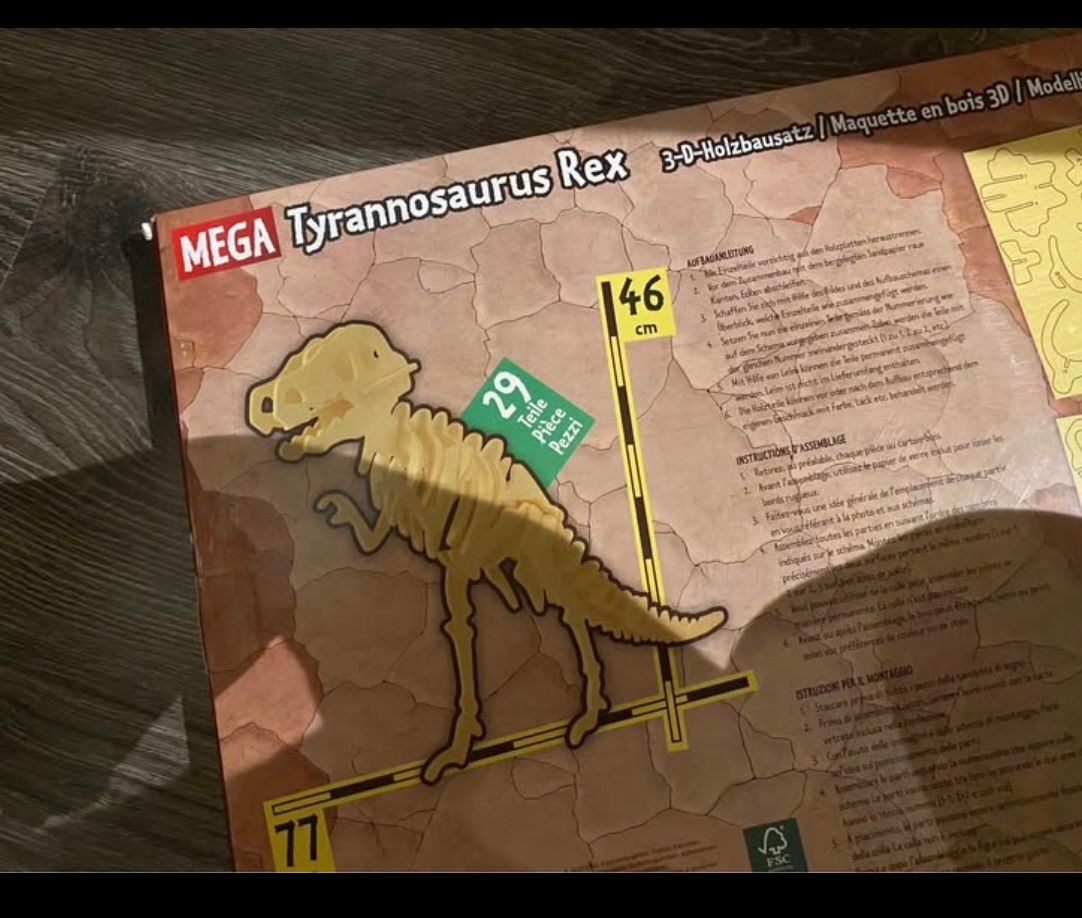 Migros Kit di costruzioni: Grand dinosaure à peindre – Nuovo e nell'imballaggio originale da Chermignon-Bas venduto da mioumiou35 1