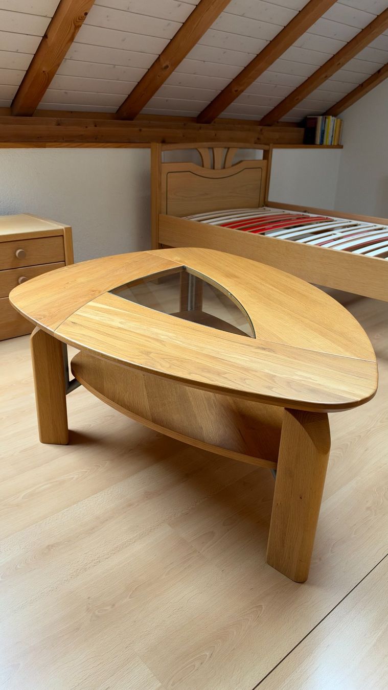 Tables: Salontisch Eiche mit Glas – D'occasion à Reigoldswil par Jonii44 1