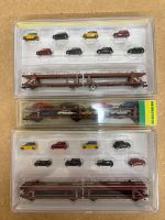 3er Set Trix Sp. N PKW Verladewagen Autotransporter 15201 DB