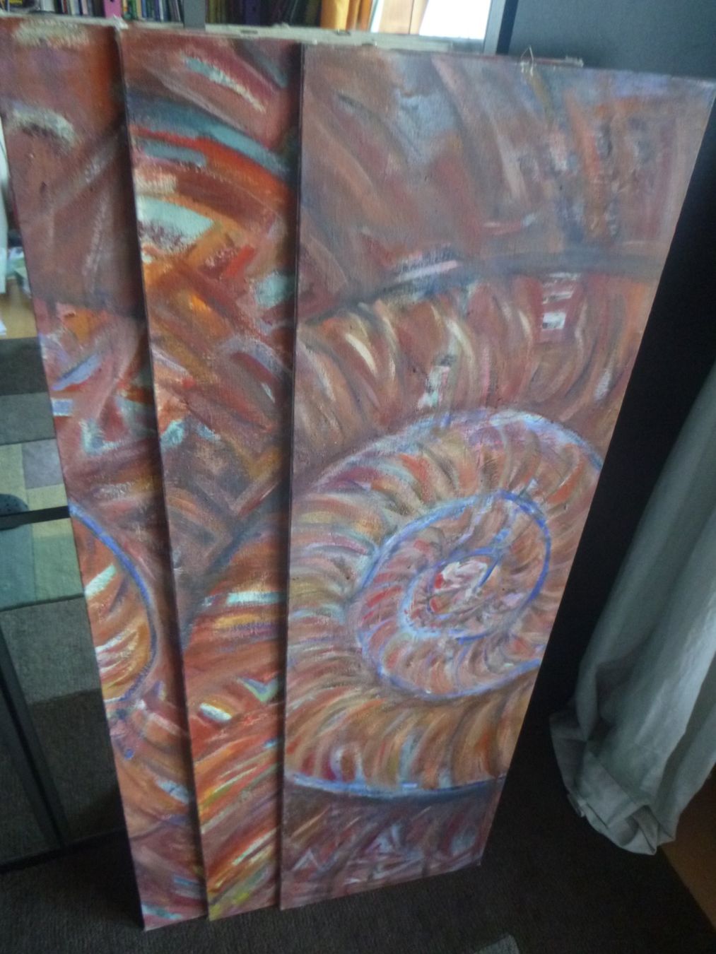 Foto & Immagini: Triptychon - Spirale - Pigmente auf Kaseingrund – Usato da Diessenhofen venduto da farbschatten 6