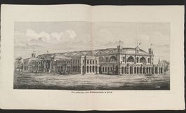 Zürich Bahnhof Holzstich 1866