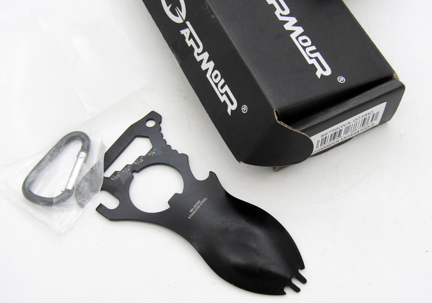 Tutti gli attrezzi: WITH ARMOUR Multitool Multifunktionsgabel, Schlüsselanhänger – Nuovo e nell'imballaggio originale da Berneck venduto da imp0308 1