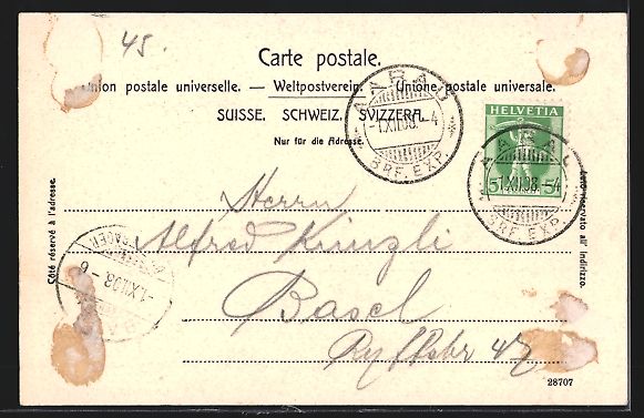 Cartoline postali: AK Aarau, Hotel Gerber, Teilansicht – Usato da Berlin venduto da bartko-reher 1