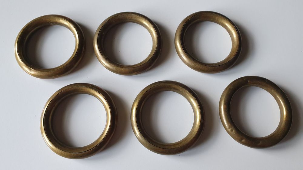 Lot de 40 anneaux de rideau en bronze, taille de 3,8 cm pour tringle à rideau, s'adapte à une tringle jusqu'à 3,2 cm pour décoration vintage de la maison