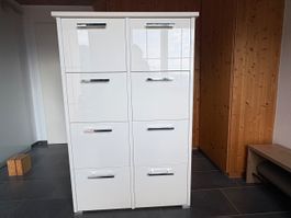 Schuhschrank Stabil Modern Hochglanz Weiss