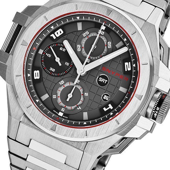 Orologi: Snyper Ironclad Chrono Auto 50.010.0M, Grey Dial – Nuovo e nell'imballaggio originale da Arbon venduto da Helmuth 1