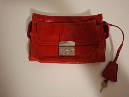 Pollini Leather Bag, Red, Stylish, Summer Bag!