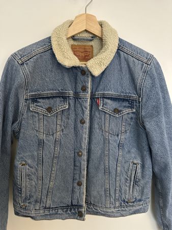 Levi's Sherpa Trucker Denim Jacket Blue Size Medium