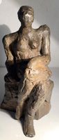 Skulptur: Sitzende Figur, Bronze, nummeriert 2/16