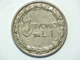 1922 Buona da 1 Lira Italien Münze