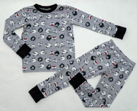 Handgemachtes Pyjama mit süssen Schafen  - Unisex Gr.98/104