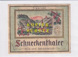 Etikette - Schneckenthaler (Traminer) /bd