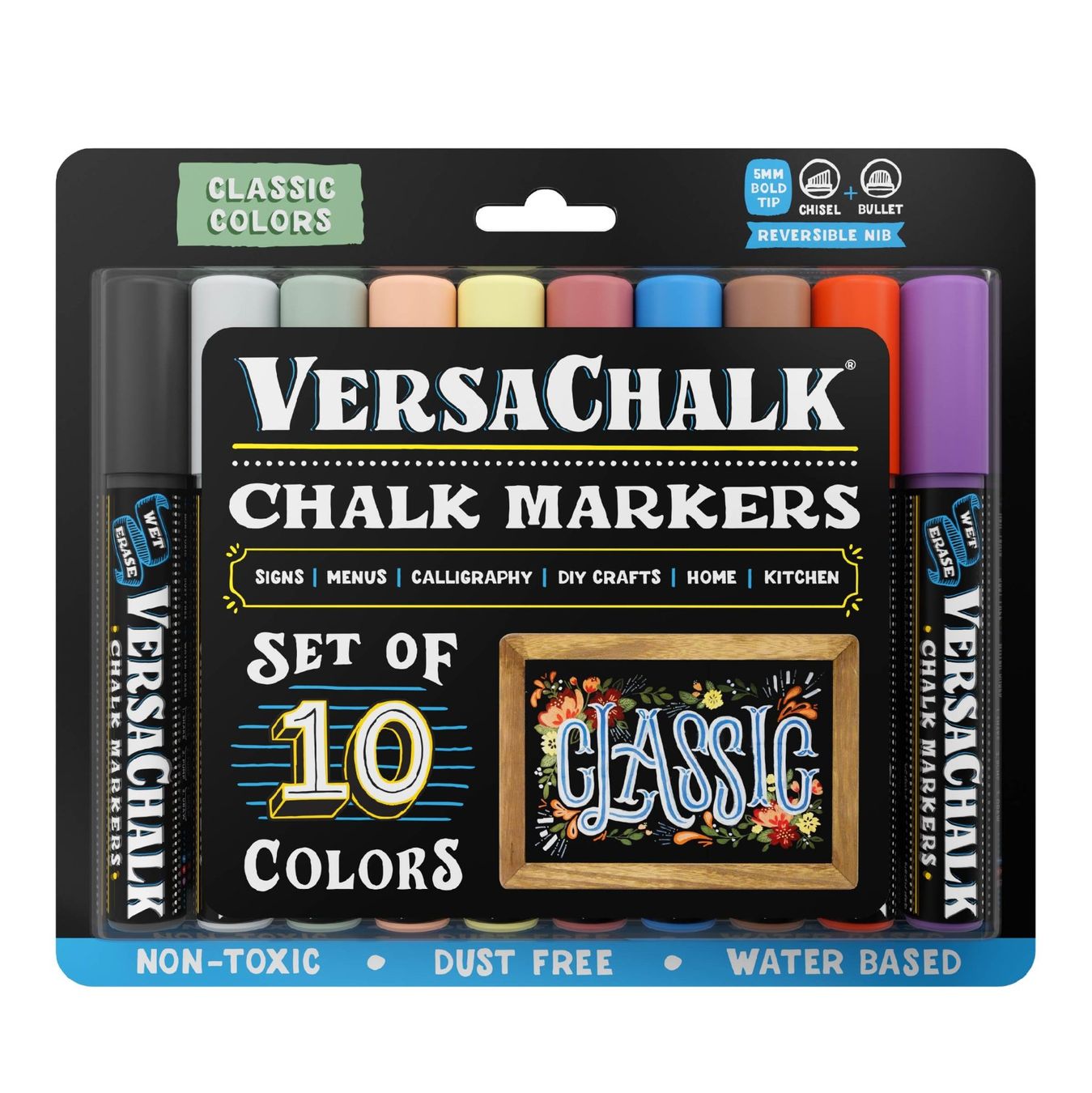 Penna & Evidenziatori: VersaChalk- Classic Flüssigkreide Marker 10er Set mit 5mm – Nuovo e nell'imballaggio originale da Walenstadt venduto da Trend-24